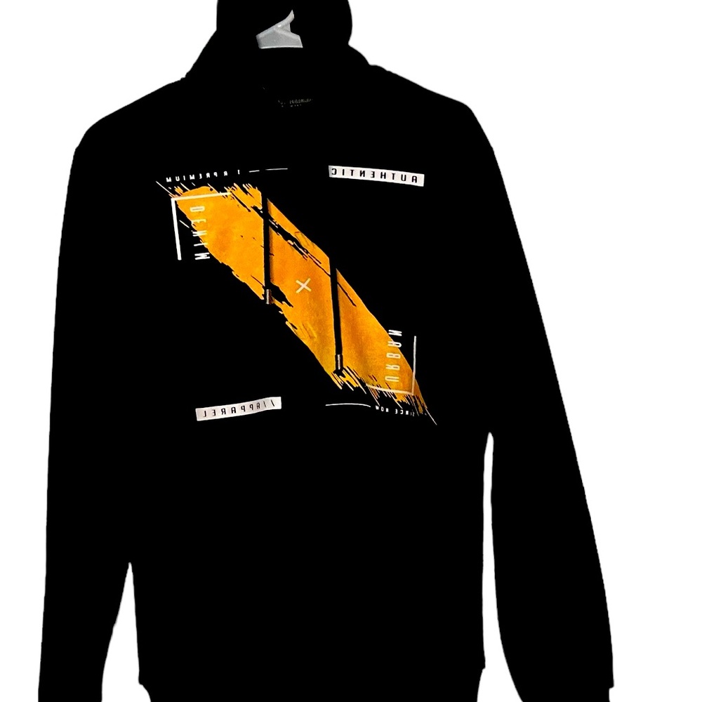 Orange/black hoodie small